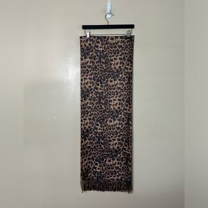 Leopard Print Tassel Blanket Scarf.